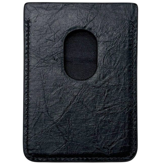 Balenciaga Card Case Magnet Holder Black Quilted Leather — view 2