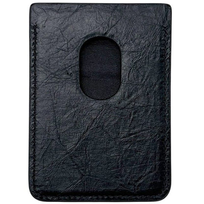 Balenciaga Card Case Magnet Holder Black Quilted Leather — view 2