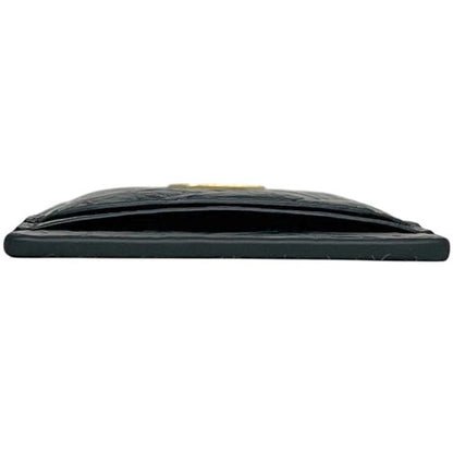 Balenciaga Card Case Magnet Holder Black Quilted Leather — view 4