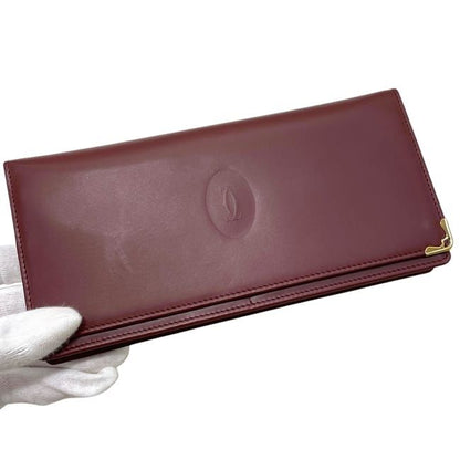 Cartier Bifold Wallet Bordeaux Must Leather — view 9