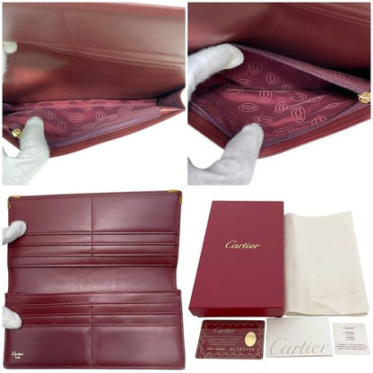 Cartier Bifold Wallet Bordeaux Must Leather — view 3