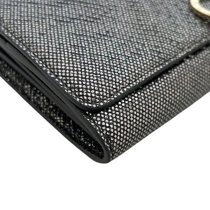 Bvlgari Bifold Wallet Silver Lame Leather MD — view 9