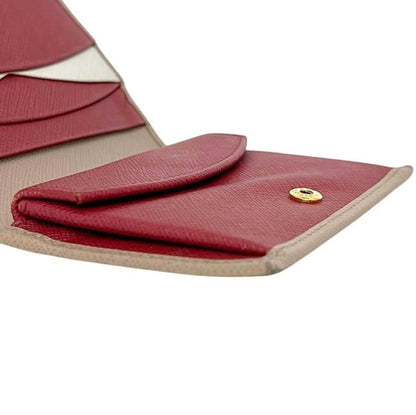 Prada Bifold Wallet Beige Saffiano Leather — view 7