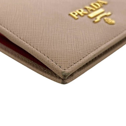 Prada Bifold Wallet Beige Saffiano Leather — view 5