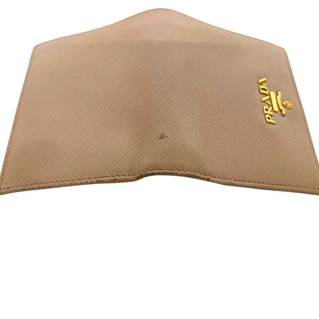 Prada Bifold Wallet Beige Saffiano Leather — view 9