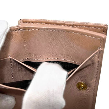 Saint Laurent Trifold Wallet Origami Tiny Pink Monogram Tgn Leather Paris — view 5