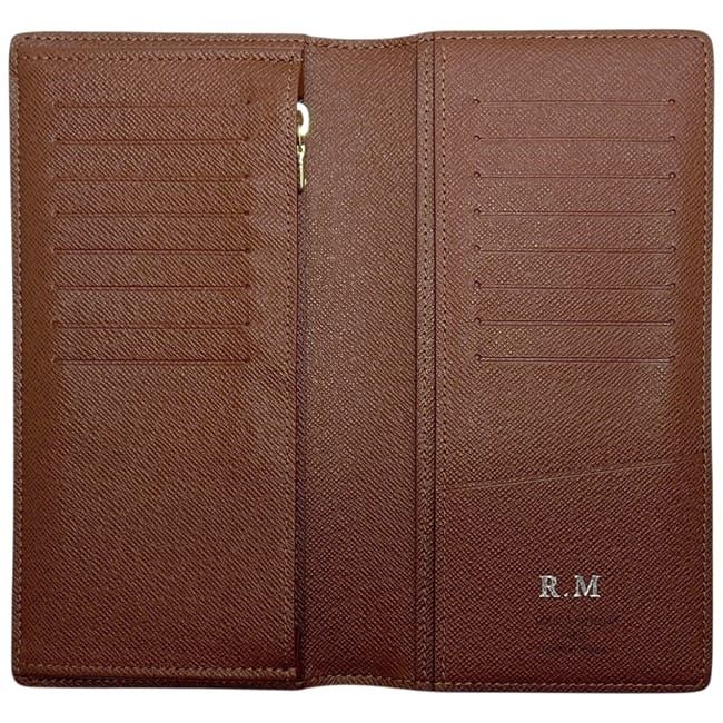 Louis Vuitton Bifold Wallet Portefeuille Brazza Brown Monogram Canvas IC — view 6