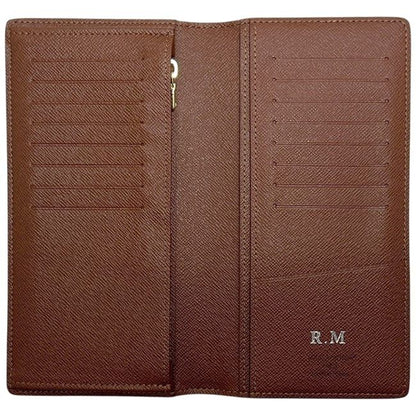 Louis Vuitton Bifold Wallet Portefeuille Brazza Brown Monogram Canvas IC — view 6