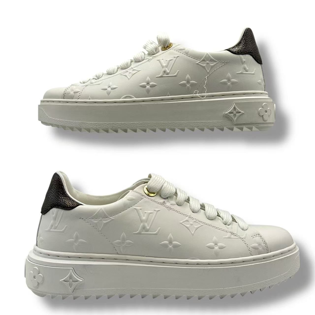 Louis Vuitton Sneakers Monogram Leather with Logo White — view 3