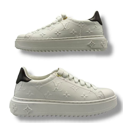 Louis Vuitton Sneakers Monogram Leather with Logo White — view 3