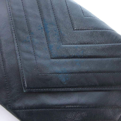 Saint Laurent Clutch Second Party Stitch Leather Navy — view 7