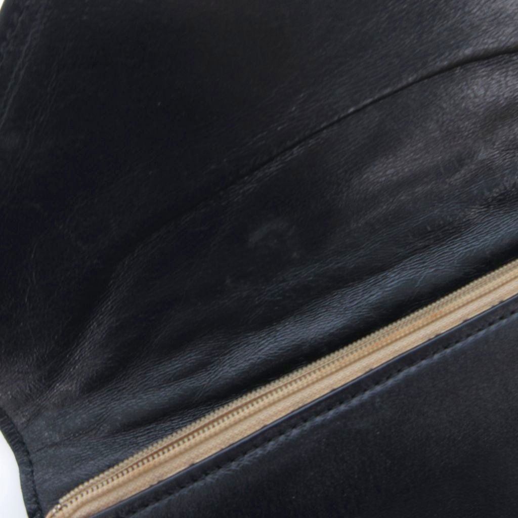 Saint Laurent Clutch Second Party Stitch Leather Navy — view 9