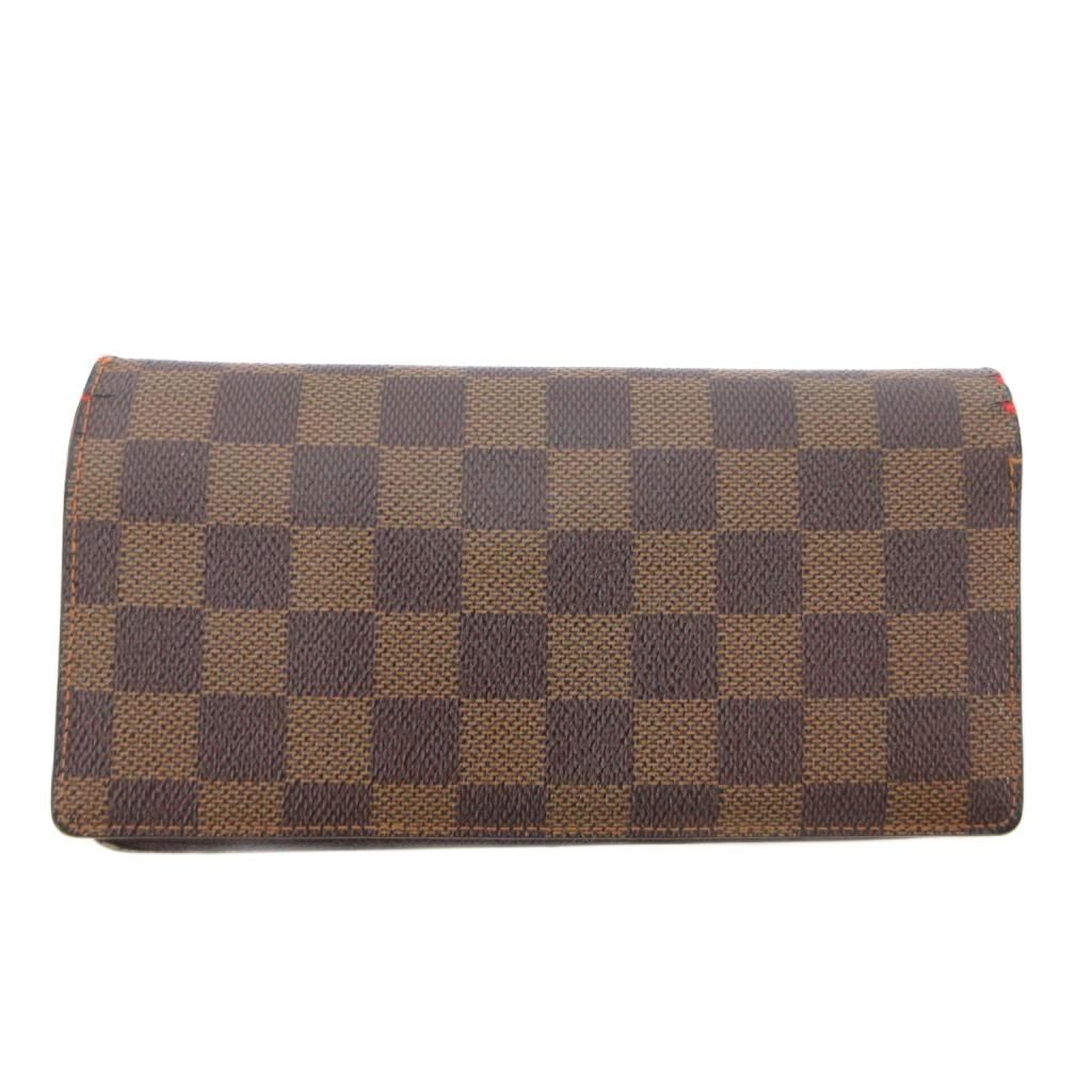 Louis Vuitton Damier Portefeuille Brazza Bifold Wallet Leather Brown