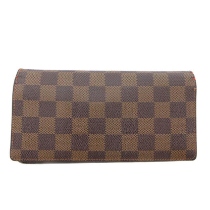 Louis Vuitton Damier Portefeuille Brazza Bifold Wallet Leather Brown