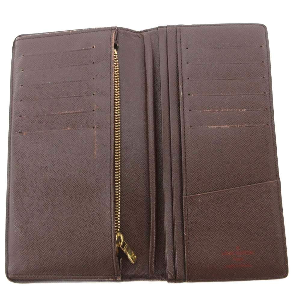 Louis Vuitton Damier Portefeuille Brazza Bifold Wallet Leather Brown — view 5