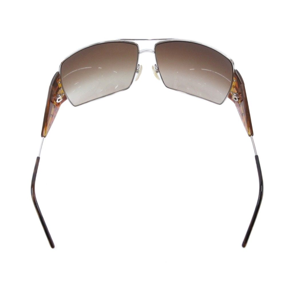 Prada Spr Square Sunglasses Double Bridge Tortoiseshell Metal Frame Brown — view 3