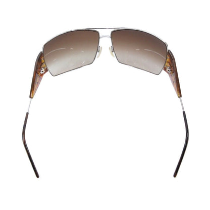 Prada Spr Square Sunglasses Double Bridge Tortoiseshell Metal Frame Brown — view 3