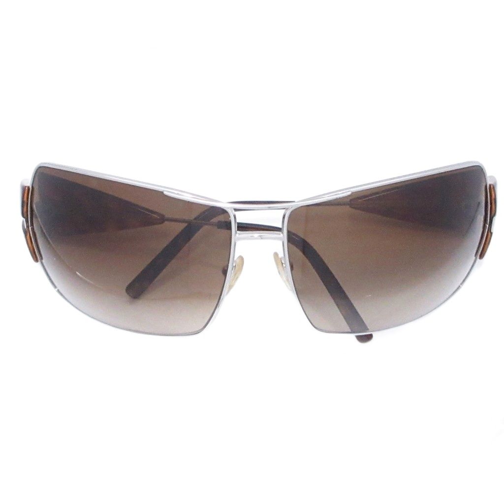 Prada Spr Square Sunglasses Double Bridge Tortoiseshell Metal Frame Brown