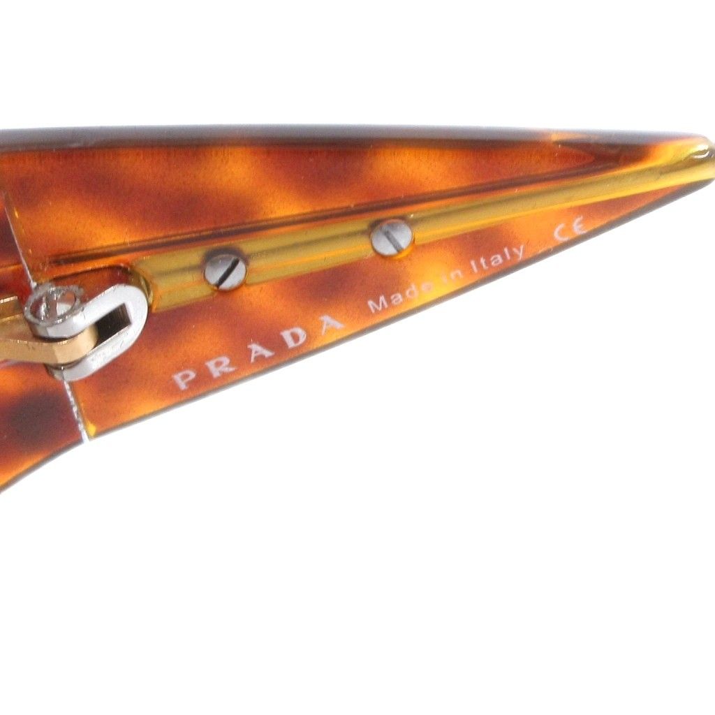 Prada Spr Square Sunglasses Double Bridge Tortoiseshell Metal Frame Brown — view 5