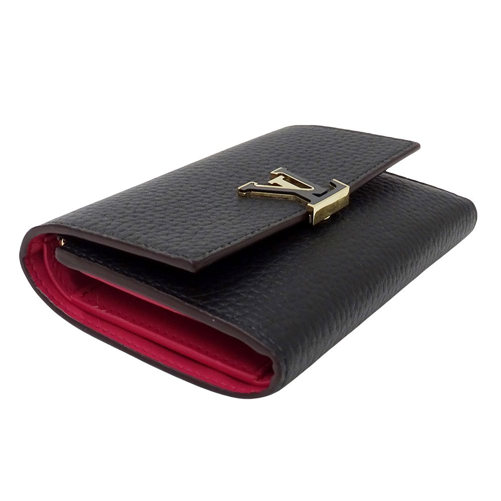 Louis Vuitton Wallet Bifold Portefeuille Capucines Compact Taurillon Leather — view 3