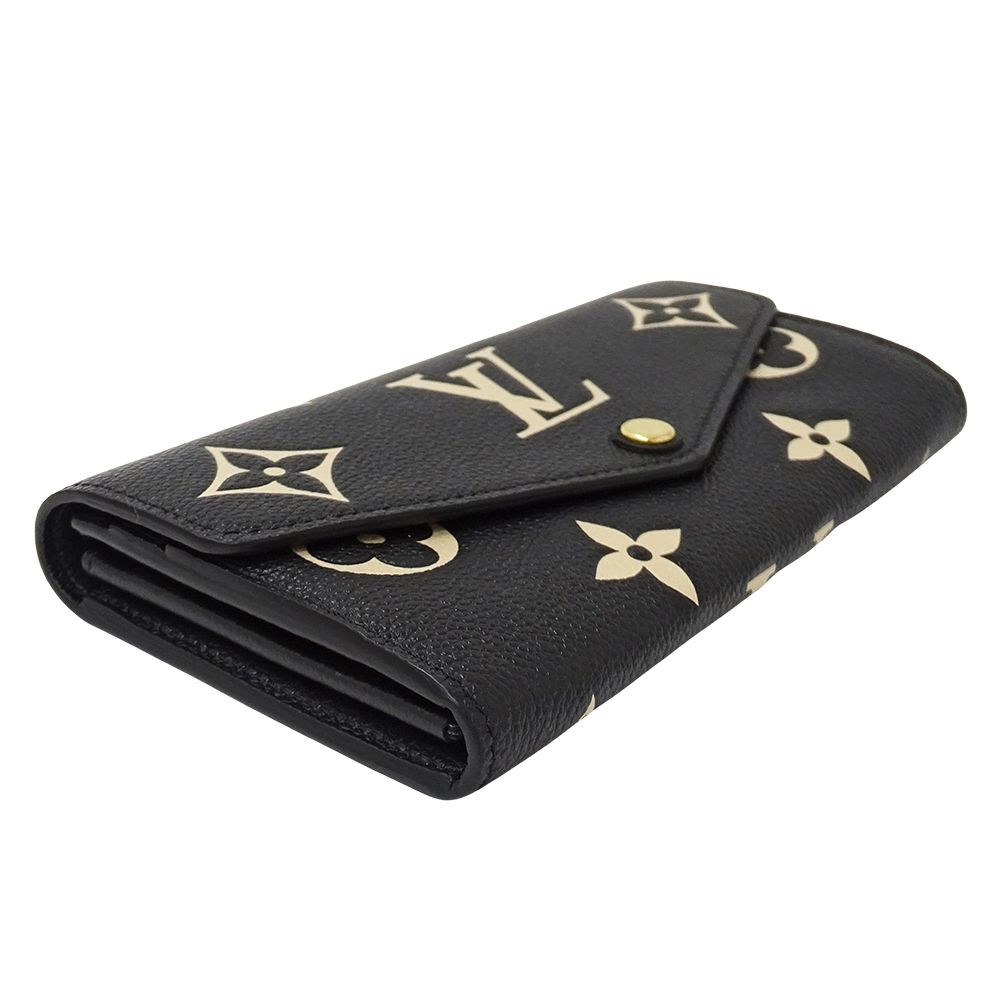 Louis Vuitton Wallet by Monogram Empreinte Portefeuille Sarah Noir Beige Black — view 3