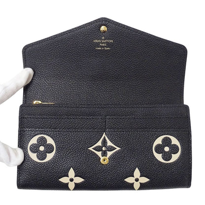 Louis Vuitton Wallet by Monogram Empreinte Portefeuille Sarah Noir Beige Black — view 4