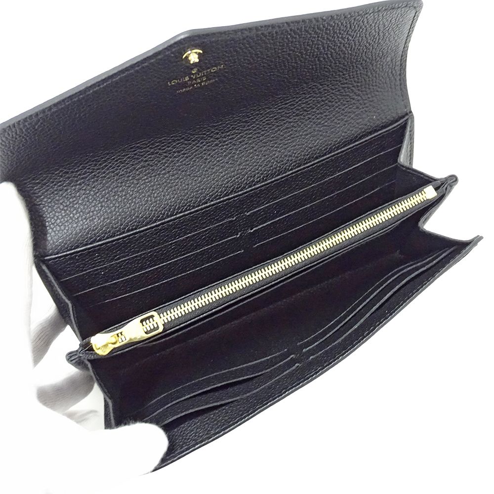 Louis Vuitton Wallet by Monogram Empreinte Portefeuille Sarah Noir Beige Black — view 5