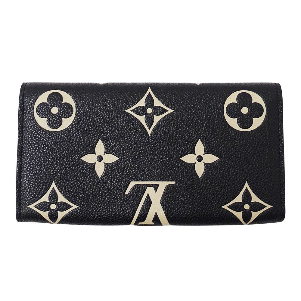 Louis Vuitton Wallet by Monogram Empreinte Portefeuille Sarah Noir Beige Black — view 2