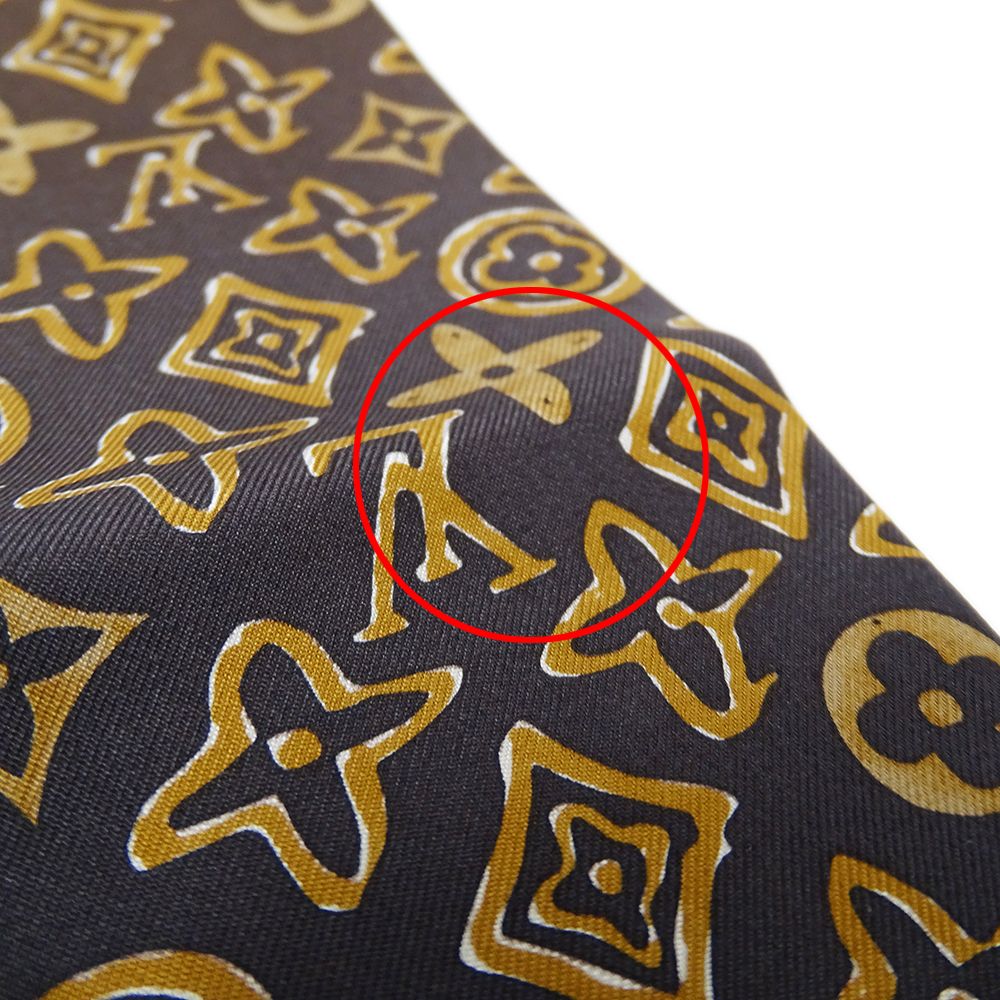 Louis Vuitton Scarf Silk Bandeau Monogram Map Brown Navy Gradient — view 7
