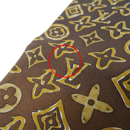 Louis Vuitton Scarf Silk Bandeau Monogram Map Brown Navy Gradient — view 8