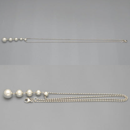 Tiffany & Co Ball 5 Row Drop Necklace Graduated Pendant 41 cm Sterling Silver — view 3