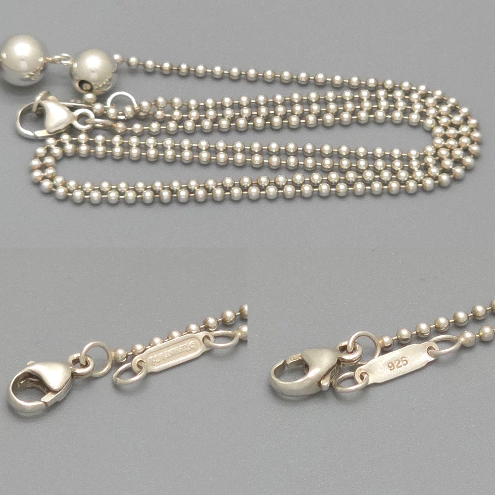 Tiffany & Co Ball 5 Row Drop Necklace Graduated Pendant 41 cm Sterling Silver — view 5