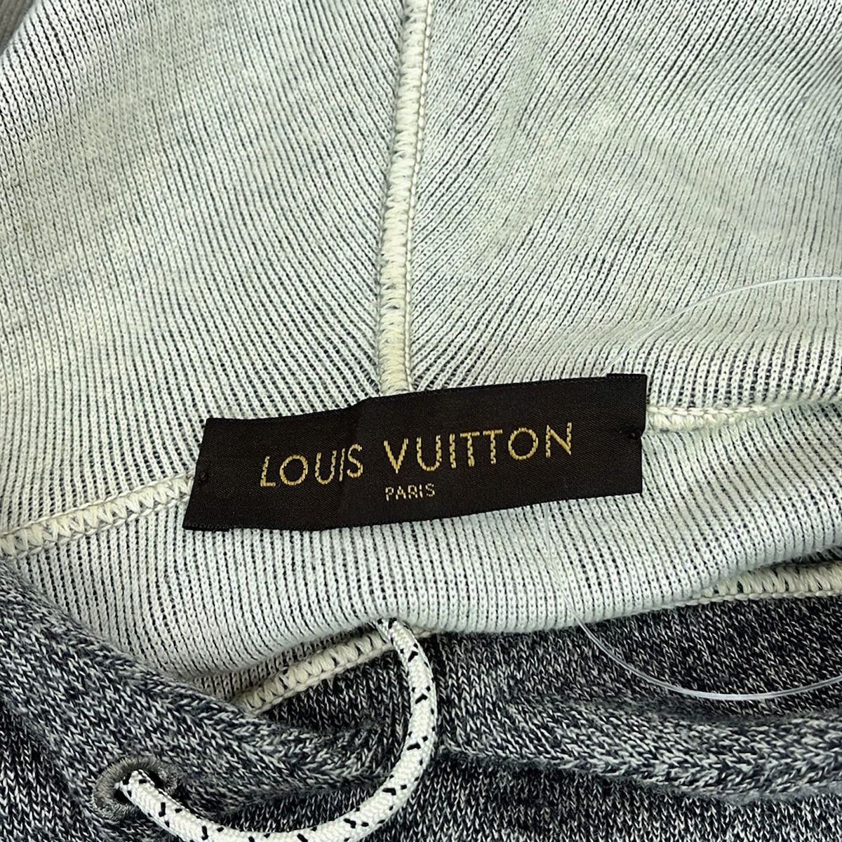Louis Vuitton Hoodie L LV Cup Logo Patch Dark Gray Black Multi — view 3