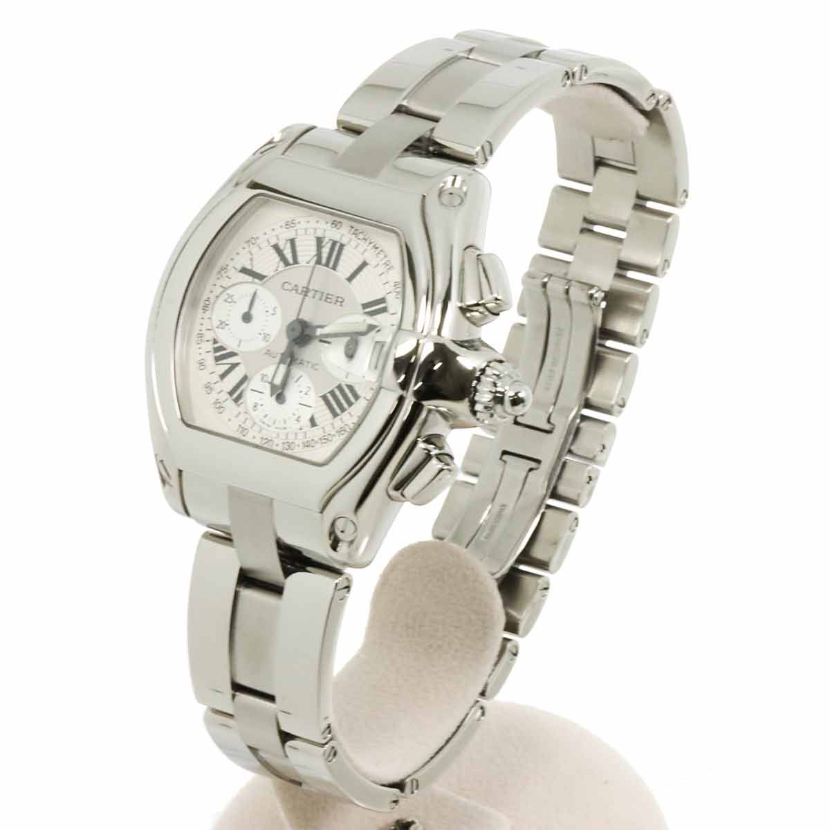Cartier Roadster XL Chronograph Watch Date Silver Automatic — view 3
