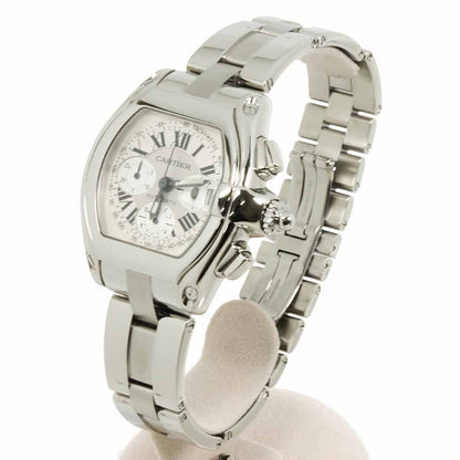 Cartier Roadster XL Chronograph Watch Date Silver Automatic — view 3