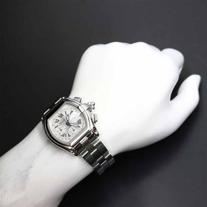 Cartier Roadster XL Chronograph Watch Date Silver Automatic — view 4