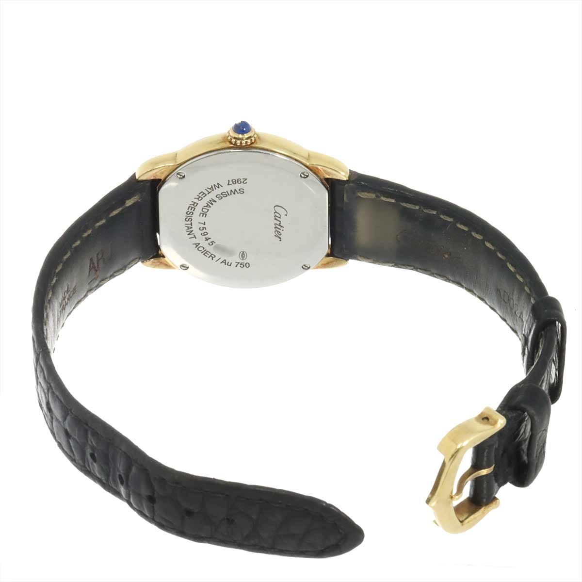 Cartier Ronde Solo SM Watch Silver 18k Yellow Gold Quartz — view 5