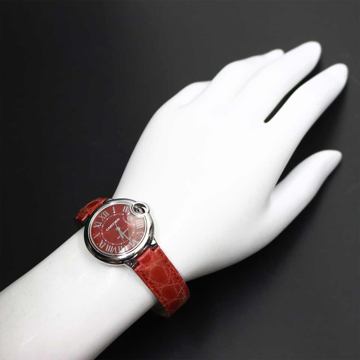 Cartier Ballon Bleu 33 mm Watch Red Automatic — view 4