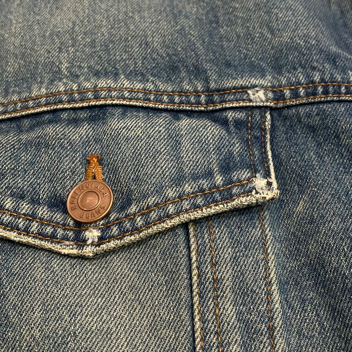 Balenciaga Jean XS Blue Long Sleeve Unifit Winter Jacket — view 7