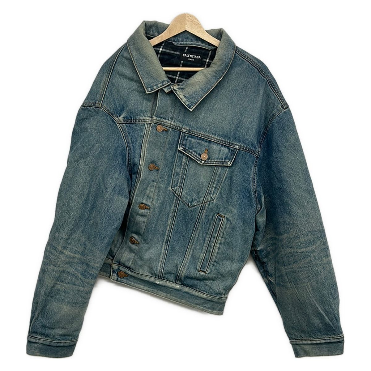 Balenciaga Jean XS Blue Long Sleeve Unifit Winter Jacket
