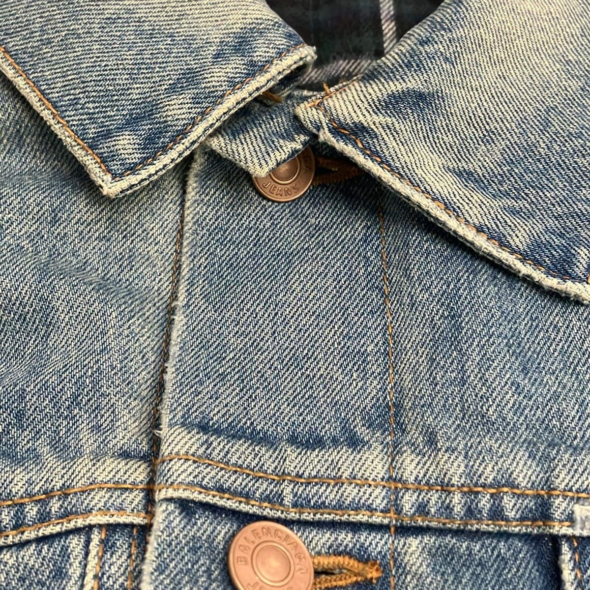Balenciaga Jean XS Blue Long Sleeve Unifit Winter Jacket — view 6