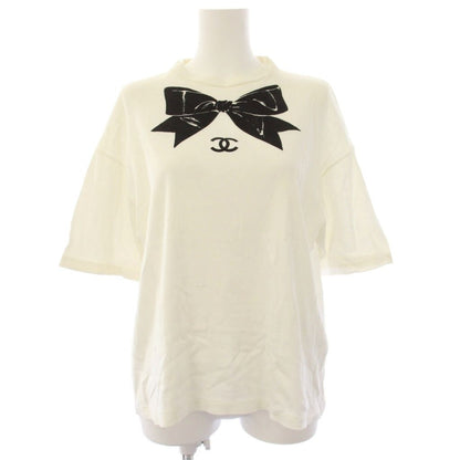 Chanel Ribbon CC Logo T-Shirt Short Sleeve L White