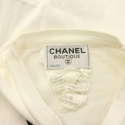 Chanel Ribbon CC Logo T-Shirt Short Sleeve L White — view 7