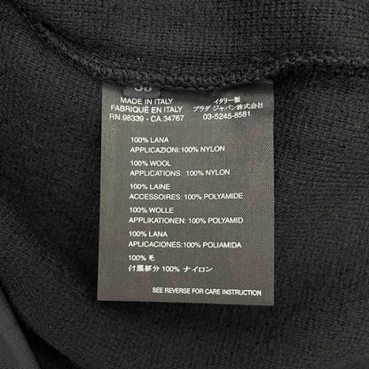 Prada Sweatshirt Shirt Logo Tag 50 Wool Nylon Black — view 9