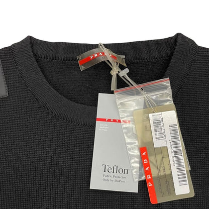 Prada Sweatshirt Shirt Logo Tag 50 Wool Nylon Black — view 8