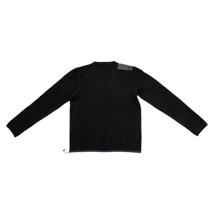 Prada Sweatshirt Shirt Logo Tag 50 Wool Nylon Black — view 2