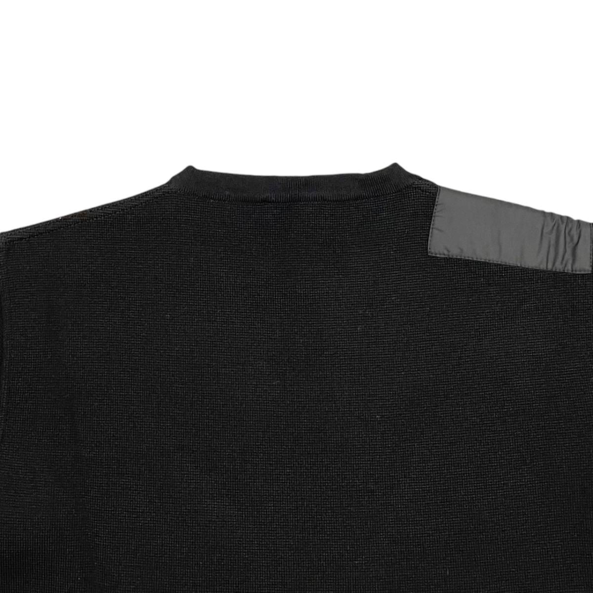 Prada Sweatshirt Shirt Logo Tag 50 Wool Nylon Black — view 5