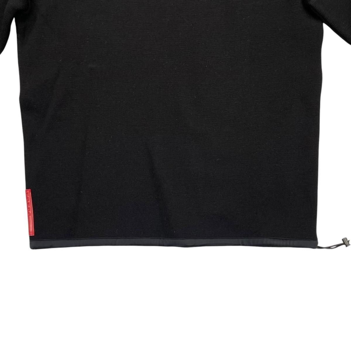 Prada Sweatshirt Shirt Logo Tag 50 Wool Nylon Black — view 4