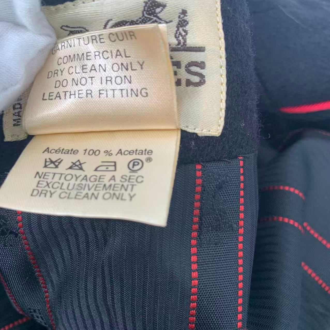 Hermes Wool Zip Up Jacket Deformed Black 40 — view 8