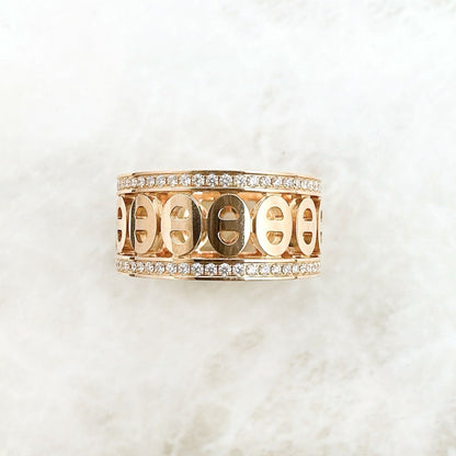 Hermes Chaine D'ancre Divine Diamond Pink Gold Ring — view 4